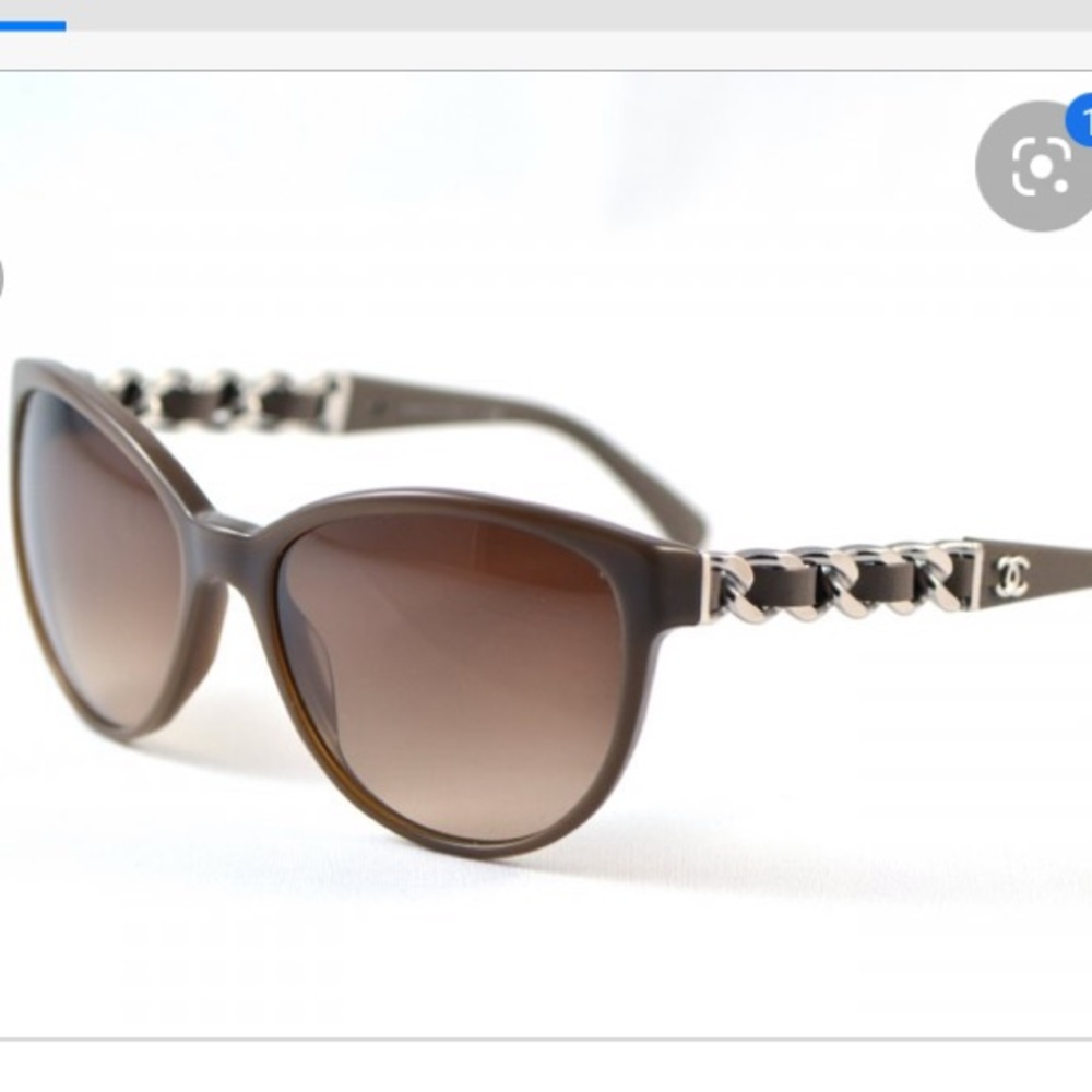 Chanel chain collection sunglasses in taupe/gray